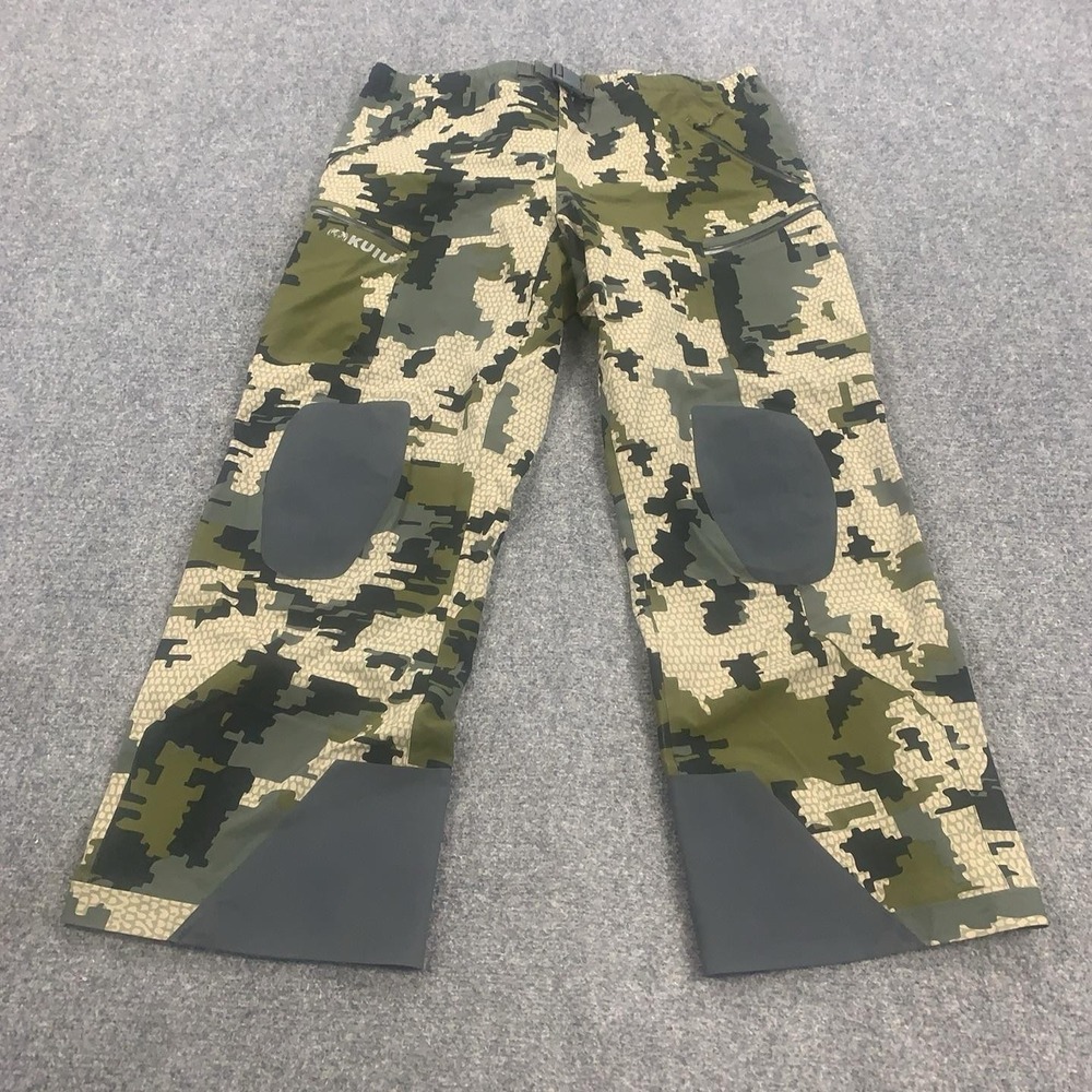 KUIU Yukon Rain Pants Mens 3XL Verde Camo Dermizax NX Waterproof Hunting
